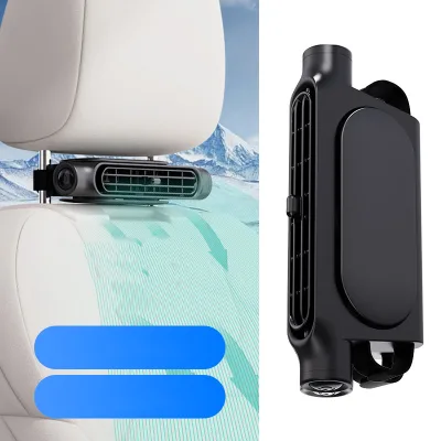 Universal Fit USB Plug in Bladeless Headrest Car Fan Adjustable Speed Air Circulation for Backseat Passenger Comfort