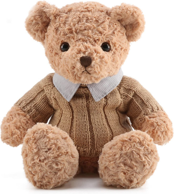 Teddy Bear Stuffed Animal, Cute Plush Teddy Bear with Shirt, Soft Stuffed Plush Bear Toy Gift for Kids, Girlfriend, Birthday