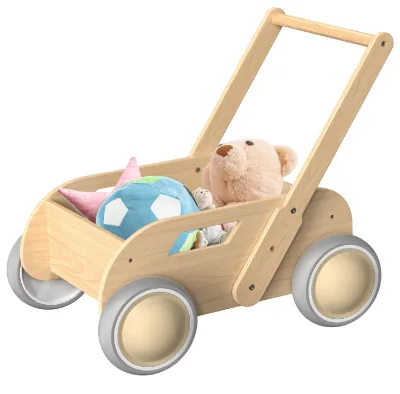 Wooden Baby Walker Baby Walker Adjustable Speed for Boys and Girls Baby Activity Center Birthday Christmas and New Year's Gift