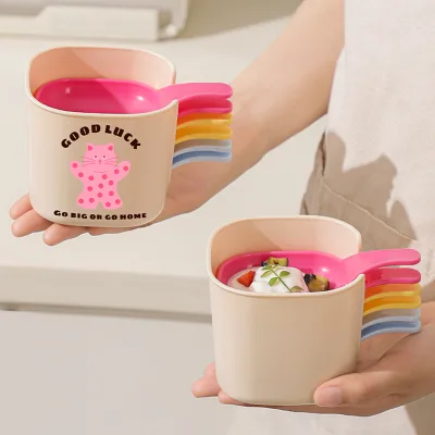 6 Piece Creative Cartoon Dip Steak Sauce Cheese Tomato Sauce Salad Sauce and Nut Saucer Set Color Seasoning Dish