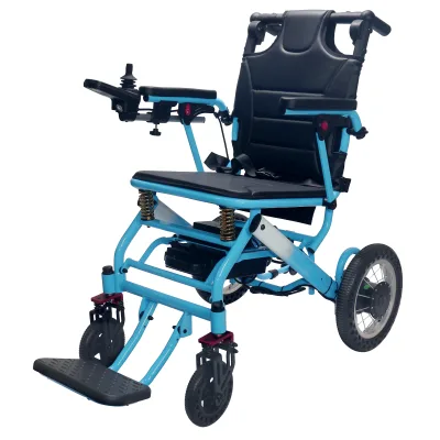 Shock Absorber Compatible Power Lightweight Aluminum Wheelchair With Airline Approved Battery