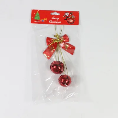 Diy Christmas Decorations Xmas Tree Hanging Ornaments Home Door Bell Accessory Pendant with Bow Bells for Holiday Season