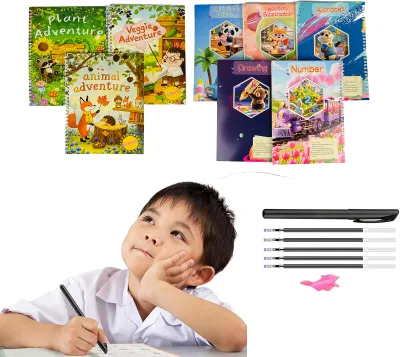 Writing Book Custom Magic Writing Book Children Sank Magic Copybook With Pen