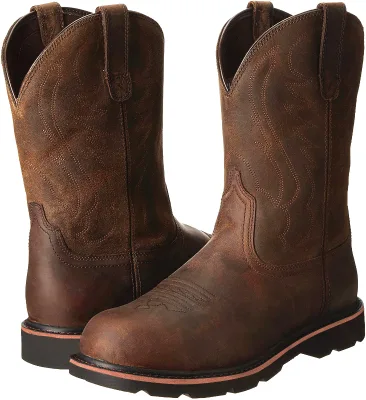 Western Cowboy Boots Embroidered Knight Boots Mid Calf Vintage  Boots