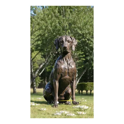 Large Outdoor Bronze Husky Dog Statue Life-Size Sitting Dog Sculpture Metal Artwork with Gravure Printing Technique