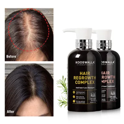For KooSwalla Organic Anti Hair Loss Shampoo Unisex Sulfate-Free Cream for Hair Regrowth Castor Oil Based