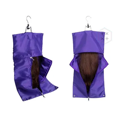 Astrid 29 X 60 cm Folding Custom Logo Eco-Friendly Durable Washable Reusable Satin Wig Hair Extension Bag for Salon-Use