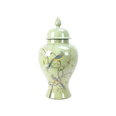 Retro Exquisite Chinese Decorations Ceramic Jars with Lids
