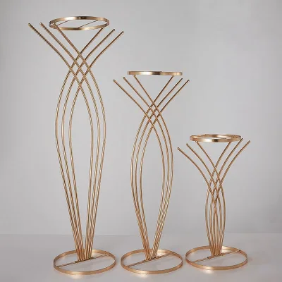 Centerpieces Wedding Metal Gold Centerpieces for Wedding Table Wedding Decorations for Events Party Supplies