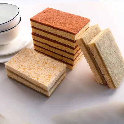 Natural Sisal Wood Pulp Sponge Scrubber Coir Fiber Cellulose Kitchen Sponge Eco-Friendly Scouring Pad for Dishes