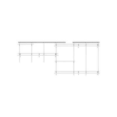 Adjustable Metal Closet Shelves Wall Mounted Closet Walk In Wardrobe