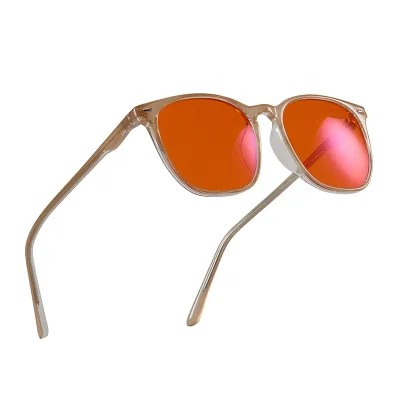 Vintage Fashion Computer Glasses PC Optical Frame Yellow Orange Lenses Unisex Anti-Blue Light Blocking Designer Custom