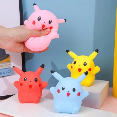 Wowei Flour Pikachu Anime Funny Squeezing Ventilating Tricking Pikachu Decompression Small Toy Pinching Music
