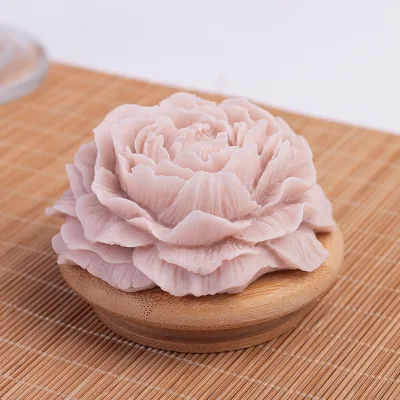 Peony Flower Shaped Silicone Candle Mold for Candle Making-Non-Toxic Non-Stick & Easy to Clean