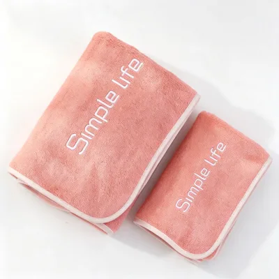 Microfiber Youthful Bath Towel Set Soft Thick Daily Use Highly Absorbent LOGO Printing Available