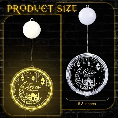 2025 Ramadan Decorations Eid Mubarak Assemble Lantern with Moon Star Muslim Ramadan Star Light Numerical Shape