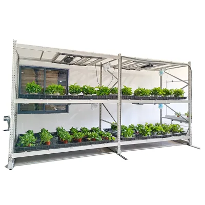 New Design Indoor Farming Greenhouse Bench Ebb and Flow Multi-layer Micro Greens Vertical Grow Rack