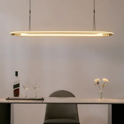 Smart Big Modern Gold Chandelier Hanging Circle Pendant Light for High Ceiling Areas Hotel,Home,Kitchen,Office,Bar,Dining Room
