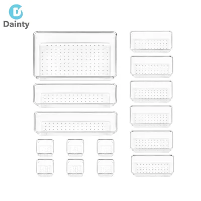 DOOSO Makeup Drawer Organizer Vanity Organizers and Storage Clear Plastic Drawer Organizer Set