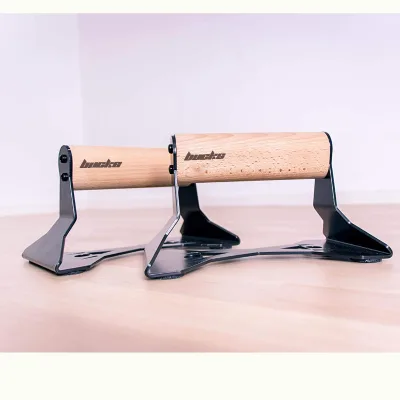 Portable Parallettes Wood Push up Bars with Handle