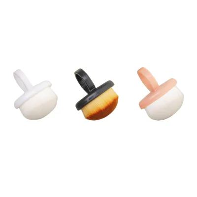 Ring-style Plastic Nail Art Dust Brush Fine Soft-Bristle Adjustable Size Customizable Logo Focstar/OEM Brand for Pre-Nail-Care