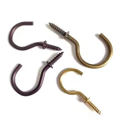 High Quality Ceiling Hooks Metal Hanging Planter Wall Screw-in Cup Hooks Heavy Duty Hooks
