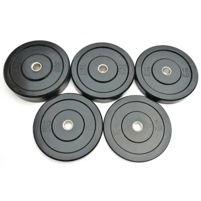 Wholesale Urethane Black Hi Temp Weight Rubber Bumper Plate in LBS KG