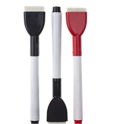 Compact Plastic School Whiteboard Marker Pen Travel-Friendly with Cleaning Head
