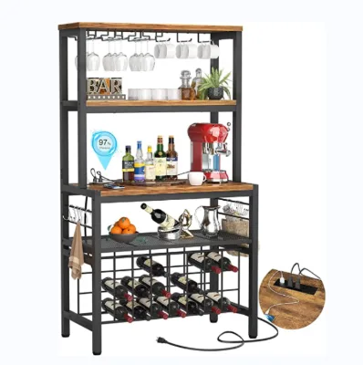 New Design Kitchen Set Furniture Wine Storage Cabinet Spice Rack Large Storage Space for Kitchen