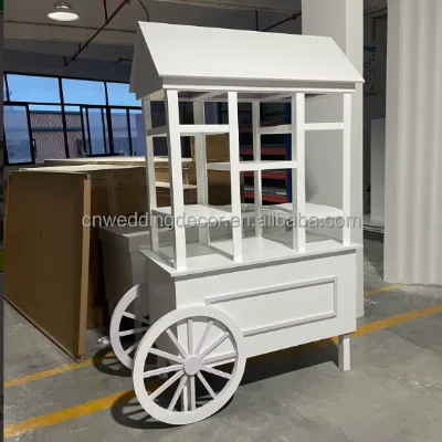 SMOOTH Wedding Acrylic Candy Cart Sweet Cart on Decorative Wheels Small on Sale White Car
