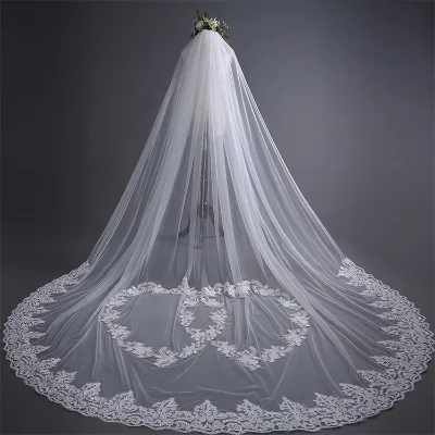 New Bridal Veil Belt Insert Comb Wedding Veil Long Lace Lace Wedding Veil