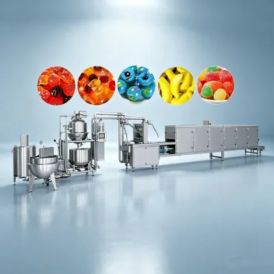 High Capacity 150-600kg/h Vitamin Gummy Candy Making Machine CE Certified Center-filled Gummies Production and Packaging Machine