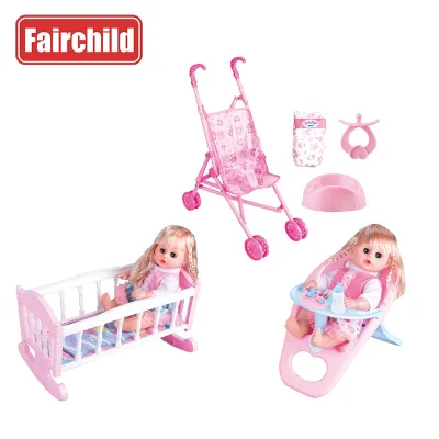 14 Inches Dolls Vinyl Pink Knit Outfit and Accessories Dolls for Girls Other Toys