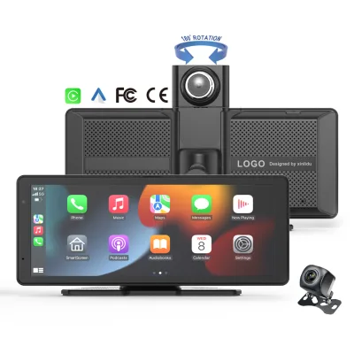2025 New Universal Car Player 8 Inch Fully Touch Screen Portable Wireless Carplay Android Auto Hd Car Recorder 4k Camera Car