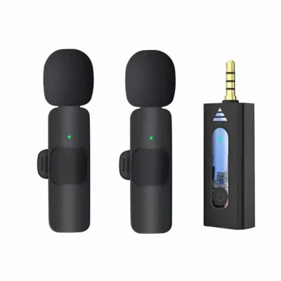 2024 Popular ODM&OEM Production Studio Mini Condenser Recording Microphone Black Smart Phones Wireless Microphone 12 Months