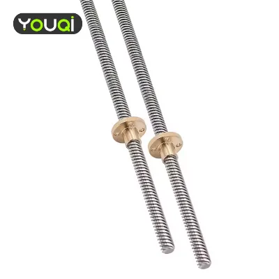 YouQi 8mm T8 Stainless Steel Threaded Rod Lead Screw with T8 Nut Fit Well for 3D Printer Machine Z Axis Black T810