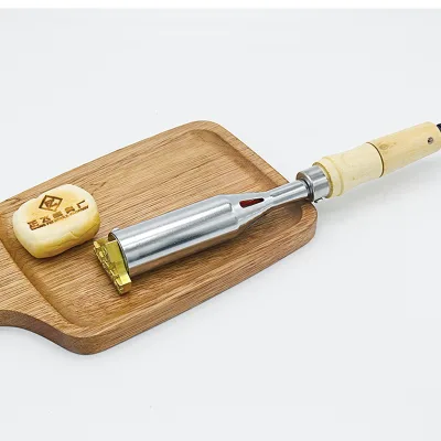 Iron Hand Held Food Branding Iron Stamp Custom Logo Cake Bread Branding Iron for Wood Wood Leather Wedding Bread Making