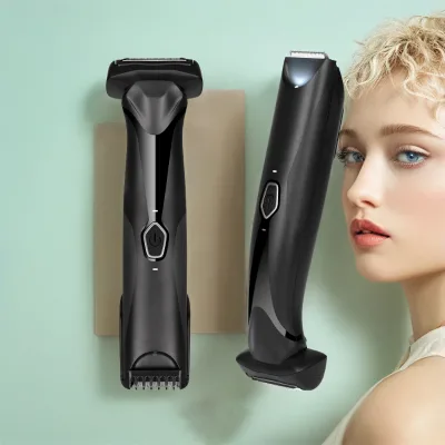 New Model Professional Body Trimmer Waterproof LED Light Dual Head Leg Bikini Shaver Hair Removal Ceramic Blade Groomers