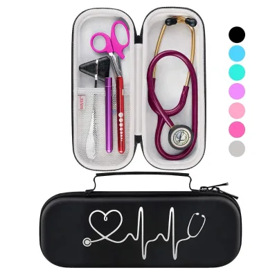 Carrying Shockproof Water Resistant Simple Stethoscope Case Zipper Closure Portable Travel Bag Compatible Stethoscope for