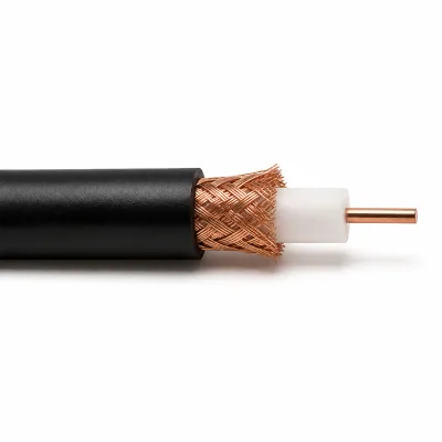 Low Loss RG218/U Coaxial Cable Double Copper Braid Shield for Long Distance RF Signal Transmission