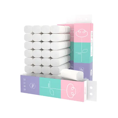 Coreless Roll Eco-friendly Virgin Wood Pulp 3-Layer Strong Plant-Protecting Toilet Paper Facial Tissue Drop