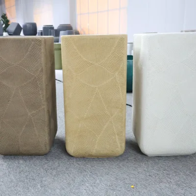 Cube Art Striped Nordic Style Decorated Living Room Home Free Combination Floor to Floor Magnesium Clay Planter