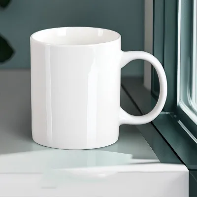Modern mug Solid color ceramic coffee mug with handle Large capacity milk cup