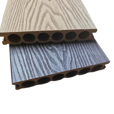 3D Embossed Wooden Vein 6-Hollow WPC Outdoor Decking Flooring 138mm X 25mm