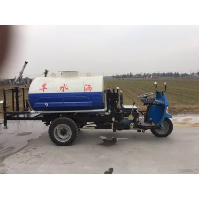 Three-wheeled Mist Cannon Sprinkler Truck Water Tanker Truck Dust Suppression Green Water Truck