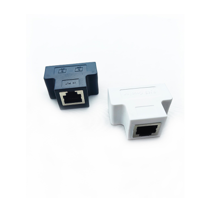 RJ45 Network Cable Three-way Head Network Splitter One Minute Two Network Cable Extender