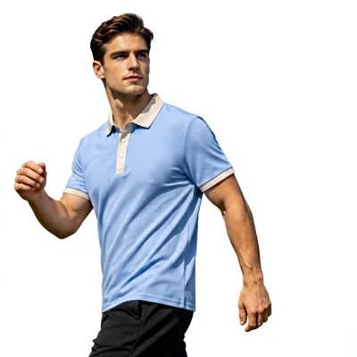 Summer New Men's Sporty Solid Color Breathable Thin Casual Running Fitness for Shirt Polyester Short Sleeve