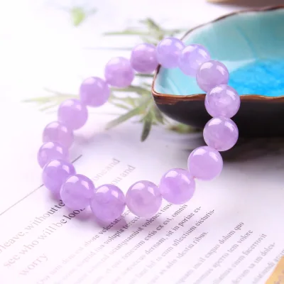 Natural Stone Bead Lavender Amethyst Bracelet Beautiful Amethyst Single Circle Hand String Versatile Women's Store Supply