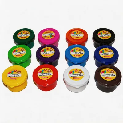 Child Safe Skin Friendly Painting Pigment Set Washable Formula Anti Overflow Children Handmade DIY Craft Drawing Supplies