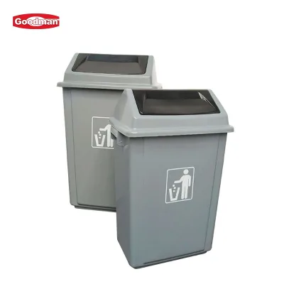 40L Standing PP Plastic Swing Lid Waste Container with Eco-Friendly Design for Recycling Use
